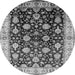 Round Oriental Gray Traditional Rug, urb2949gry