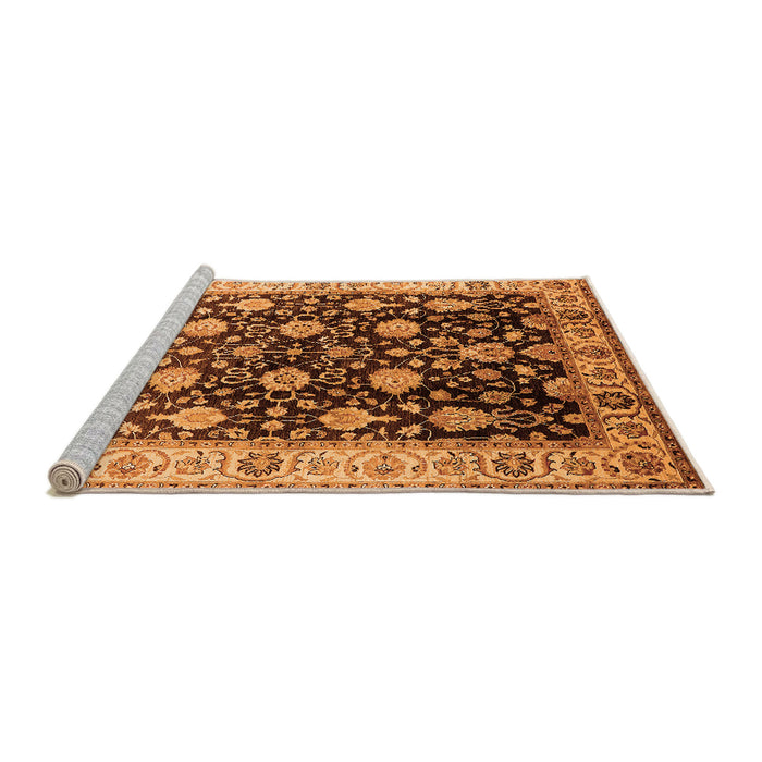 Sideview of Machine Washable Oriental Orange Traditional Area Rugs, wshurb2949org