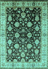 Oriental Turquoise Traditional Rug, urb2949turq
