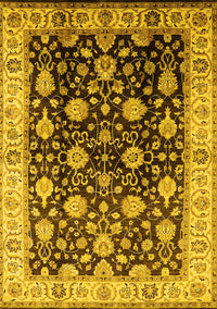 Oriental Yellow Traditional Rug, urb2949yw