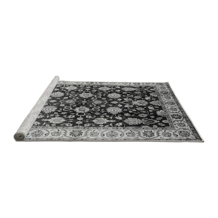 Sideview of Machine Washable Oriental Gray Traditional Rug, wshurb2949gry