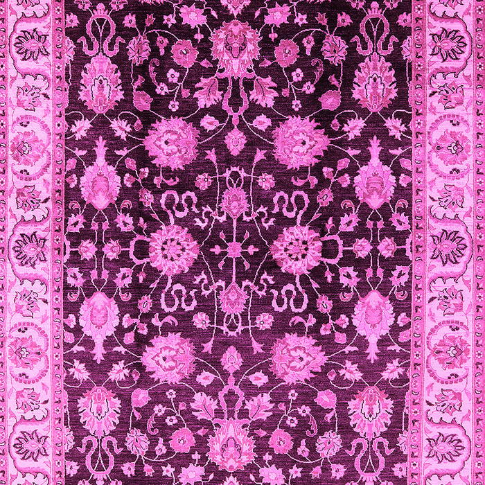 Machine Washable Oriental Pink Traditional Rug, wshurb2949pnk