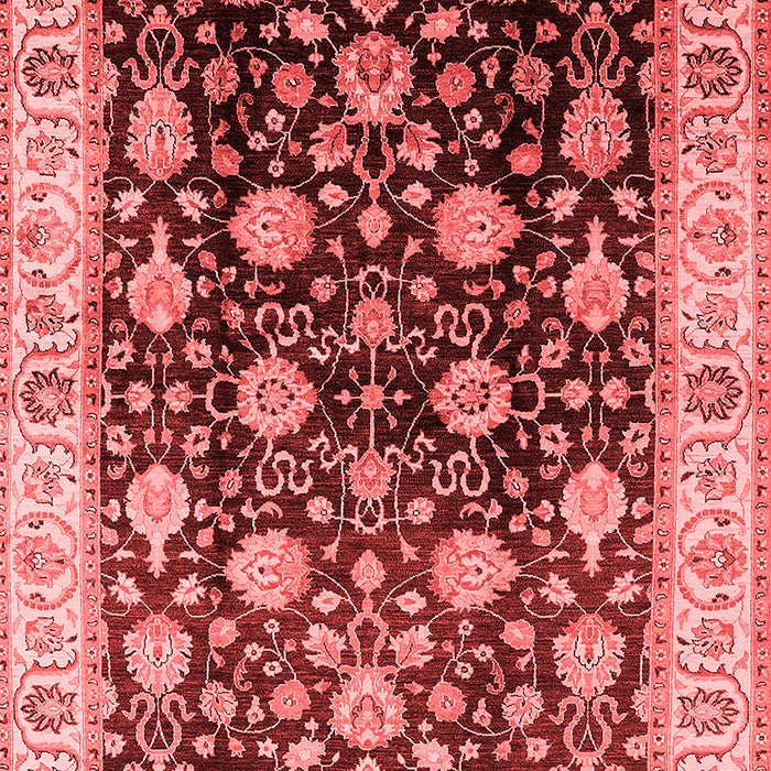Machine Washable Oriental Red Traditional Rug, wshurb2949red
