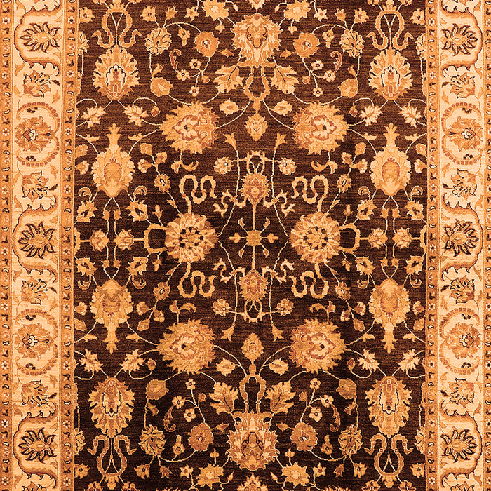 Machine Washable Oriental Orange Traditional Area Rugs, wshurb2949org