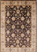 Mid-Century Modern Red Brown Oriental Rug, urb2949