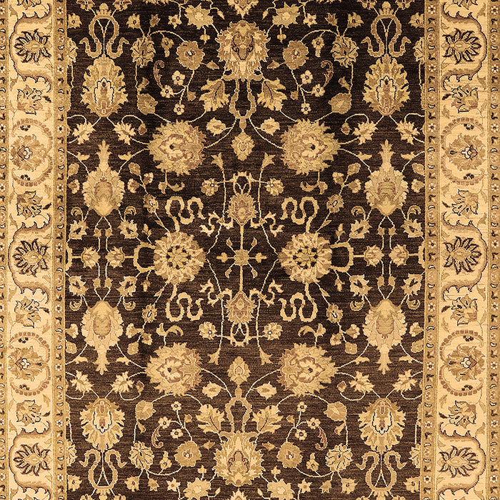 Machine Washable Oriental Brown Traditional Rug, wshurb2949brn