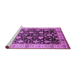 Sideview of Machine Washable Oriental Purple Traditional Area Rugs, wshurb2949pur