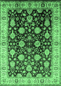 Oriental Emerald Green Traditional Rug, urb2949emgrn