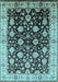 Oriental Light Blue Traditional Rug, urb2949lblu
