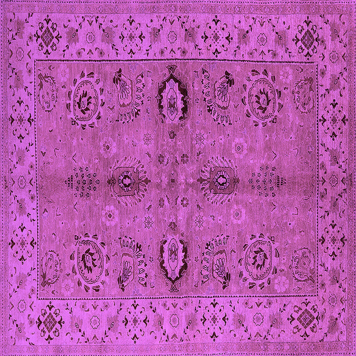 Square Oriental Purple Traditional Rug, urb2950pur