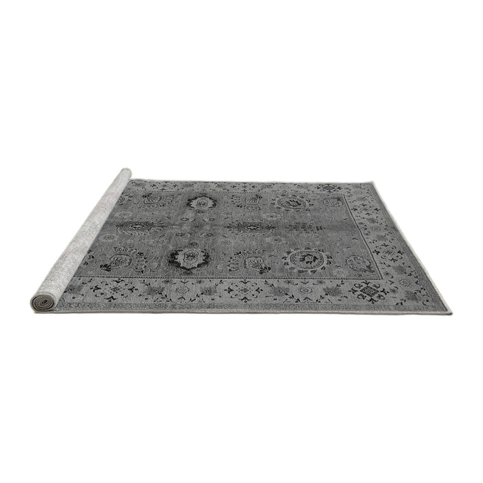 Sideview of Machine Washable Oriental Gray Traditional Rug, wshurb2950gry