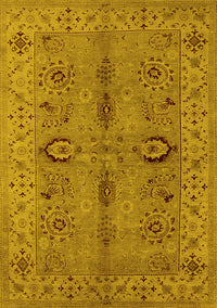 Oriental Yellow Traditional Rug, urb2950yw