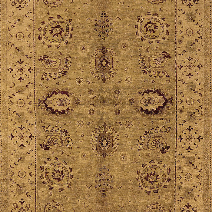 Machine Washable Oriental Brown Traditional Rug, wshurb2950brn