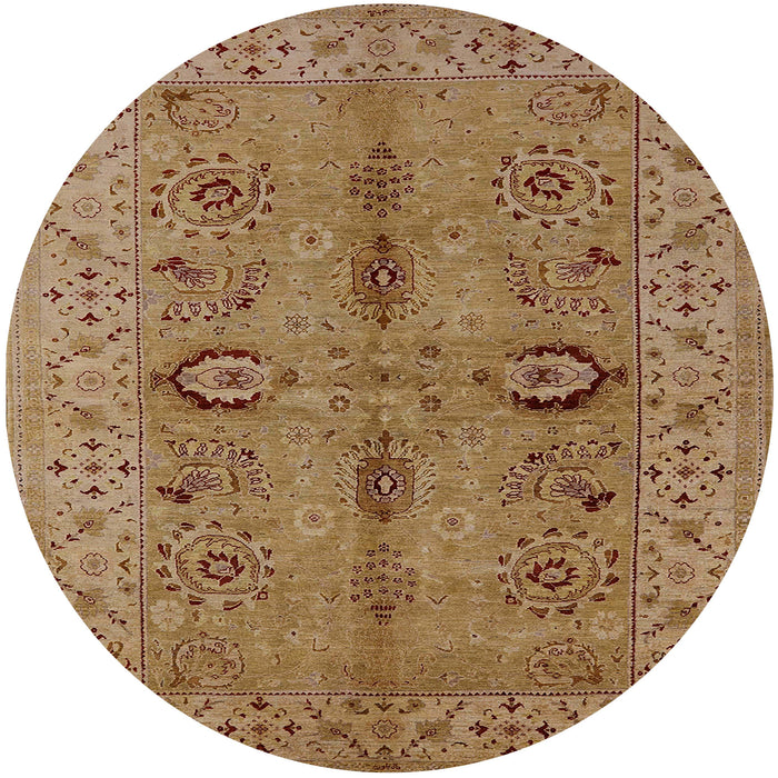 Round Machine Washable Industrial Modern Dark Bisque Brown Rug, wshurb2950