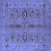 Square Oriental Blue Traditional Rug, urb2950blu