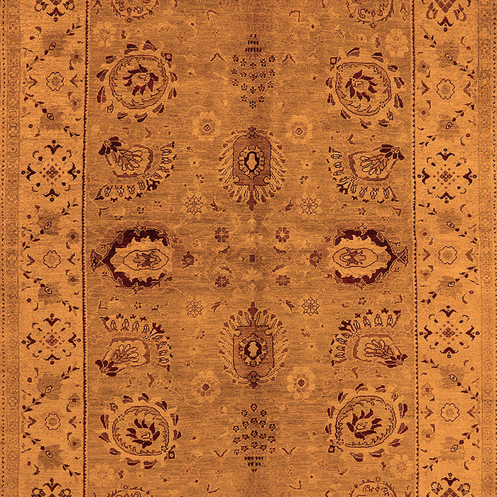 Oriental Orange Traditional Rug, urb2950org