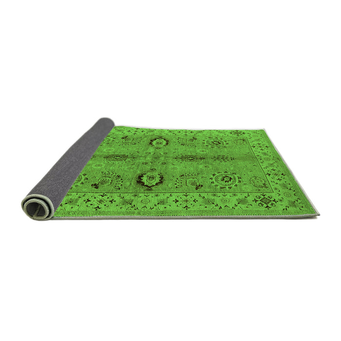 Sideview of Oriental Green Traditional Rug, urb2950grn