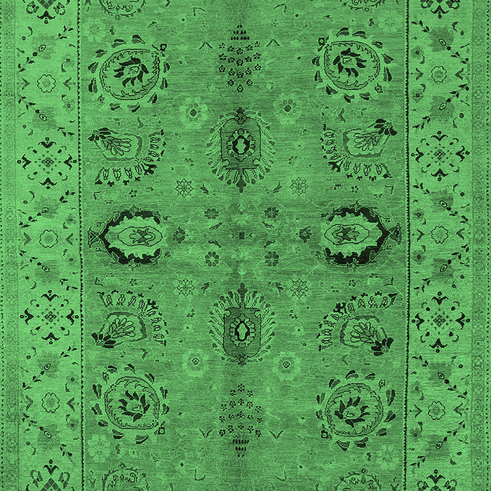 Machine Washable Oriental Emerald Green Traditional Area Rugs, wshurb2950emgrn