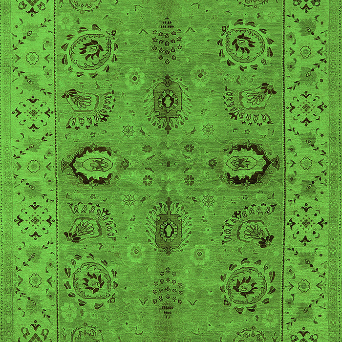 Machine Washable Oriental Green Traditional Area Rugs, wshurb2950grn