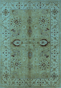 Oriental Light Blue Traditional Rug, urb2950lblu