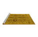 Sideview of Machine Washable Oriental Yellow Traditional Rug, wshurb2950yw