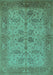 Oriental Turquoise Traditional Rug, urb2951turq