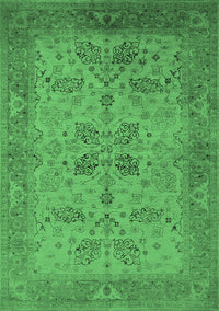 Oriental Emerald Green Traditional Rug, urb2951emgrn