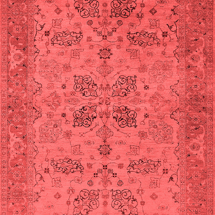 Machine Washable Oriental Red Traditional Rug, wshurb2951red