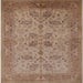 Square Mid-Century Modern Light Copper Gold Oriental Rug, urb2951