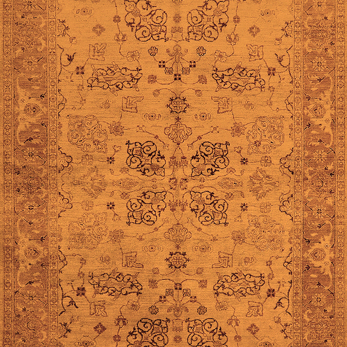 Machine Washable Oriental Orange Traditional Area Rugs, wshurb2951org