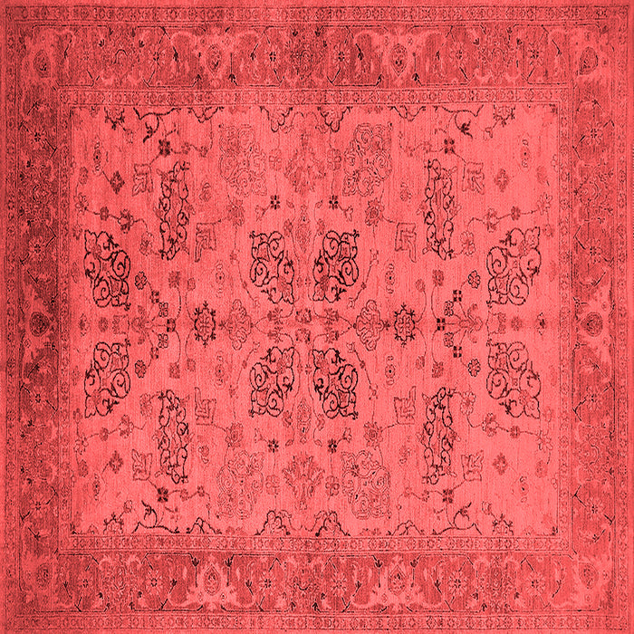 Machine Washable Oriental Red Traditional Rug, wshurb2951red