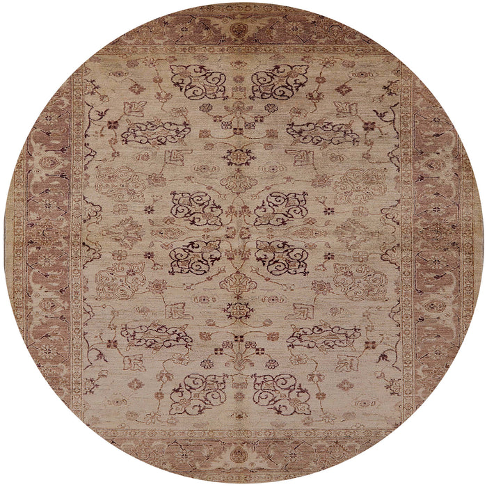 Round Machine Washable Industrial Modern Light Copper Gold Rug, wshurb2951