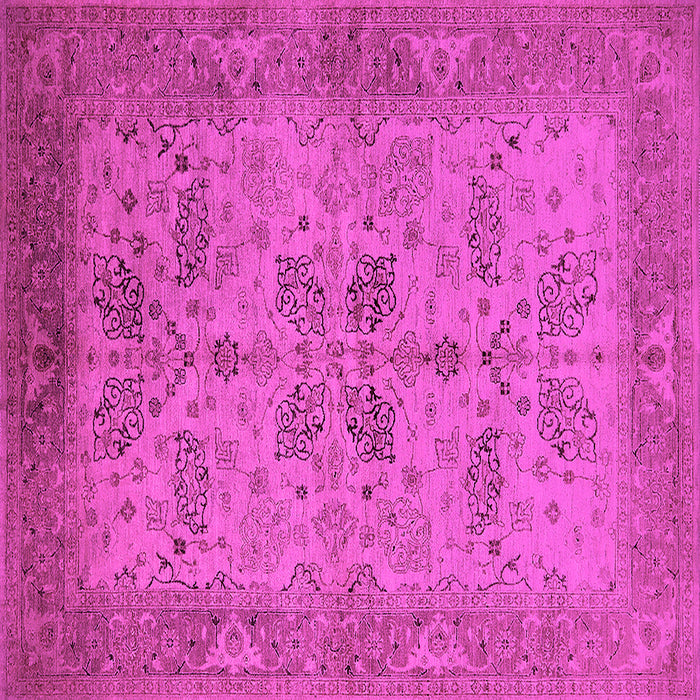 Square Oriental Pink Traditional Rug, urb2951pnk