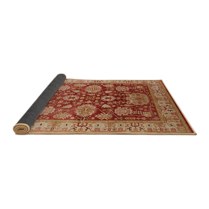 Sideview of Mid-Century Modern Brown Sand Brown Oriental Rug, urb2952