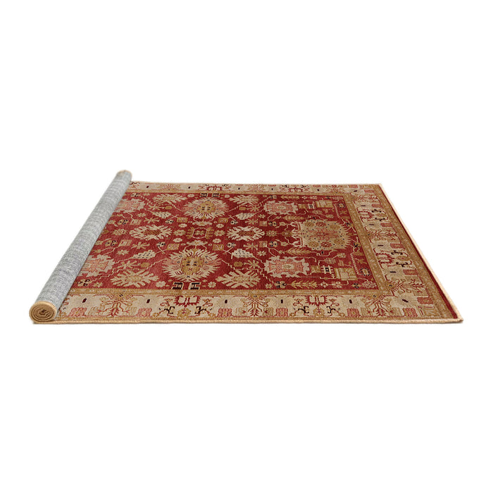 Sideview of Machine Washable Industrial Modern Brown Sand Brown Rug, wshurb2952