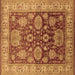 Square Oriental Brown Traditional Rug, urb2952brn
