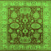 Square Oriental Green Traditional Rug, urb2952grn