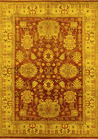 Oriental Yellow Traditional Rug, urb2952yw