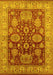 Machine Washable Oriental Yellow Traditional Rug, wshurb2952yw