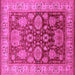 Square Oriental Pink Traditional Rug, urb2952pnk