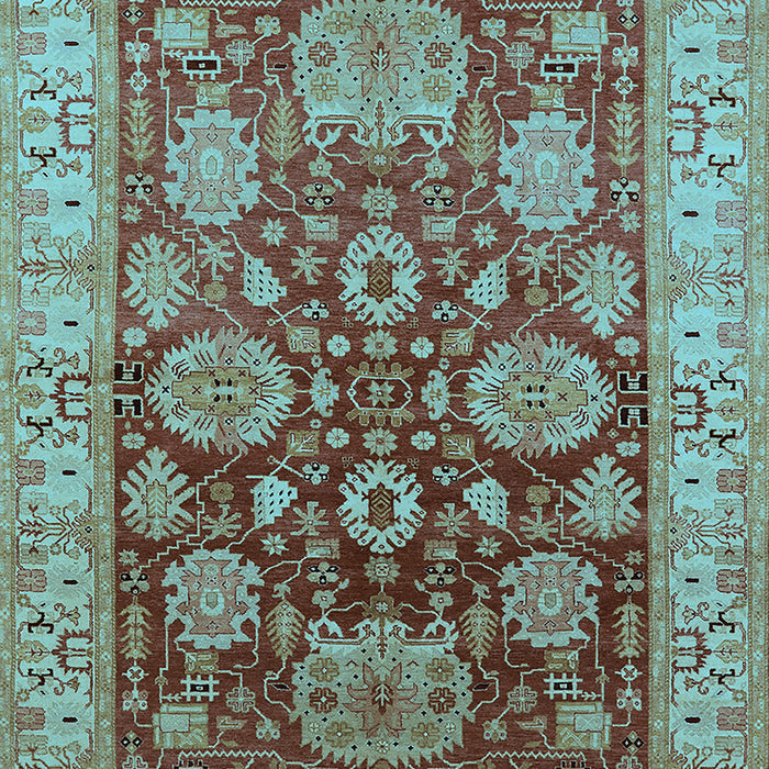 Oriental Light Blue Traditional Rug, urb2952lblu