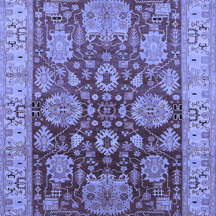 Machine Washable Oriental Blue Traditional Rug, wshurb2952blu