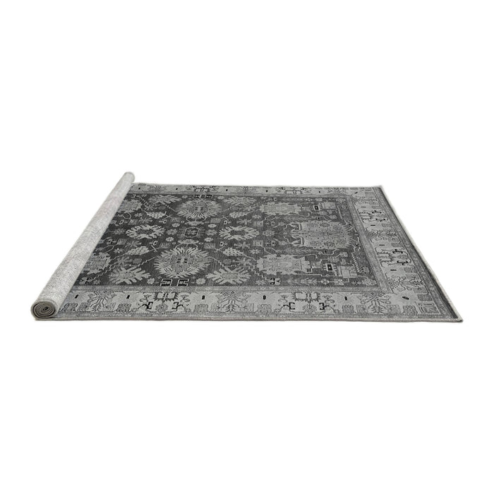 Sideview of Machine Washable Oriental Gray Traditional Rug, wshurb2952gry