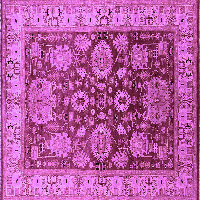 Square Oriental Purple Traditional Rug, urb2952pur