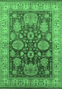 Oriental Emerald Green Traditional Rug, urb2952emgrn