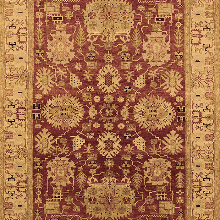 Machine Washable Oriental Brown Traditional Rug, wshurb2952brn