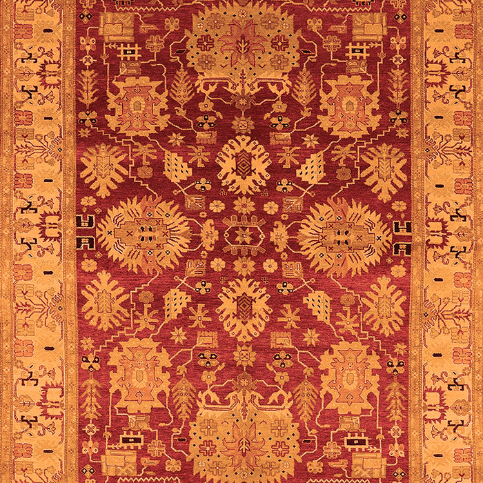 Oriental Orange Traditional Rug, urb2952org