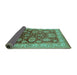 Sideview of Oriental Turquoise Traditional Rug, urb2952turq
