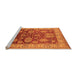 Sideview of Machine Washable Oriental Orange Traditional Area Rugs, wshurb2952org