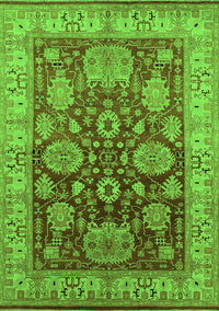 Oriental Green Traditional Rug, urb2952grn